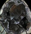 Masive, Septarian Dragon Egg Geode - Black Crystals #63133-1